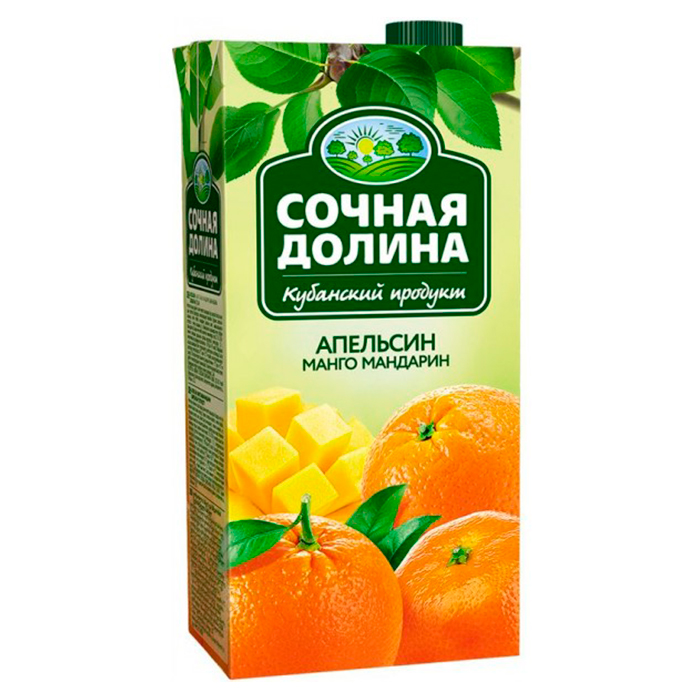 Нектар Сочная Долина 0,95л из апел,манго и мандарин