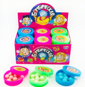 Жевательная резинка Бомбическая с кислой пудрой 15гр