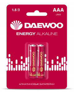 Батарейка Daewoo LR03 2BL ENERGY 2шт