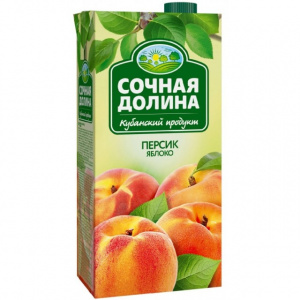 Нектар Сочная Долина персик/яблоко 1,93л
