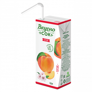 Сок персиковый Вкусно сок 0,2л