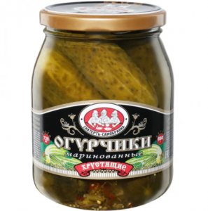 Огурчики маринованные хрустящие Скатерть-Самобранка 680г