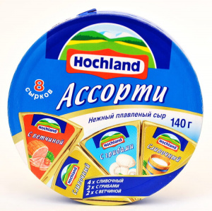Сыр плавленый Ассорти синее Хохланд 140г