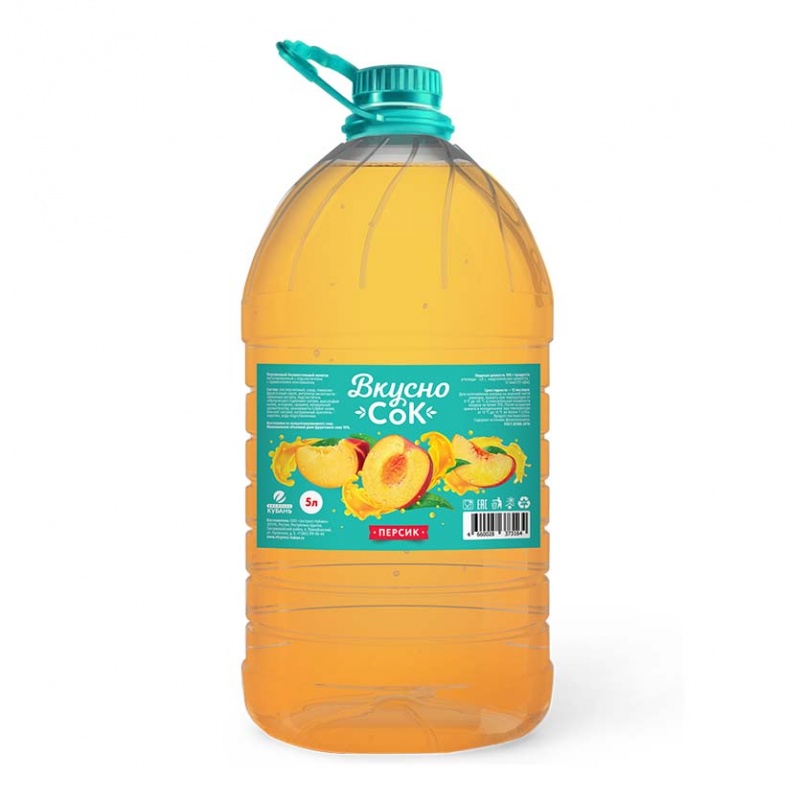 Напиток персиковый Вкусно Сок ПЭТ 5л     018170