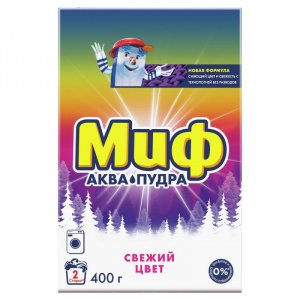 Стиральный порошок "Миф", Свежий цвет, автомат, 400г