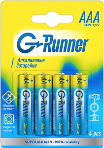 Батарейки АлкалиновыеG-Runner AAA  4шт 