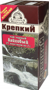 Чай Добрыня Никитич черный  байховый Крепкий 25 пакетиков