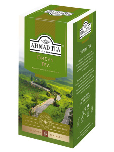 Чай Ахмад "Green Tea" Зеленый 25пакетов