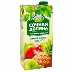 Нектар Сочная долина 0,95л гранат ананас яблоко