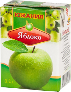 Напиток сокосодержащий Южания яблоко 0,2л