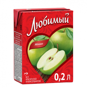 Нектар Любимый яблоко 0,2л 
