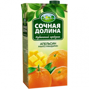 Нектар Сочная долина апельсин,манго,мандарин 1,93л
