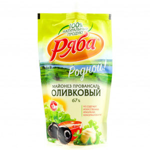 Майонез Оливковый 67% тм "Ряба", 200 г