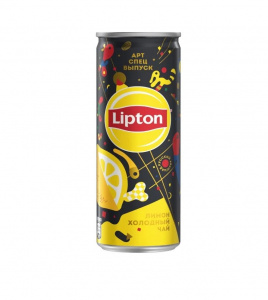 Чай Липтон холодный черный Лимон ж/б 0,25л