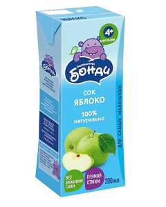Сок Бонди яблоко 0,2л