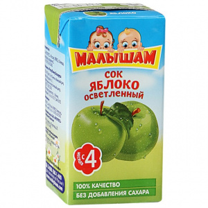 Нектар Малышам яблочный осветленный 200г