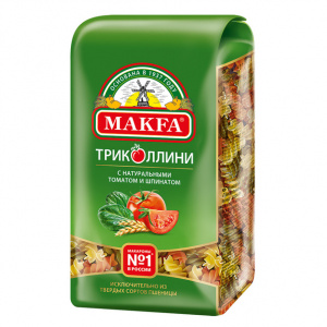 Макароны Триколлини свитки томат шпинат Макфа 450г