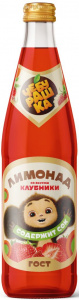 Лимонад со вкусом клубники Чебурашка 0,45л