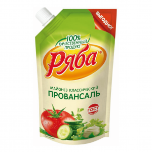 Майонез Провансаль классический 50,5% ТМ "Ряба",192 г