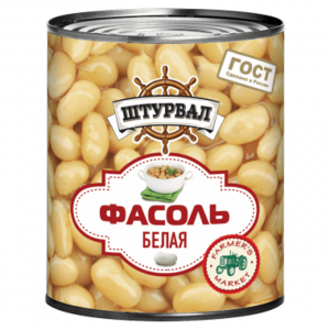 Фасоль белая натуральная Штурвал 400г