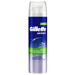 Пена для бритья Gillette для чувствительной кожи 200мл.
