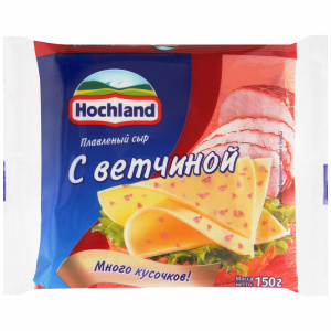 Сыр плавленый Хохланд ломтики Ветчина 150г