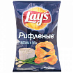Чипсы Лейс рифленые Сметана и лук 140г